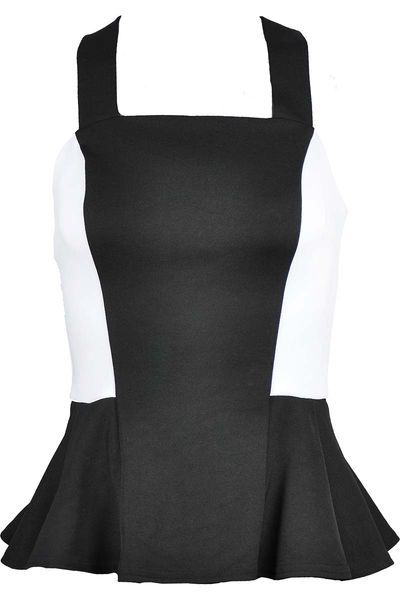 Czarno-Biała Bluzka, Baskinka - 36 / S zdjęcie 1