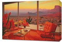 Obraz 70x50cm Posiedenie w Pustynnym Domu