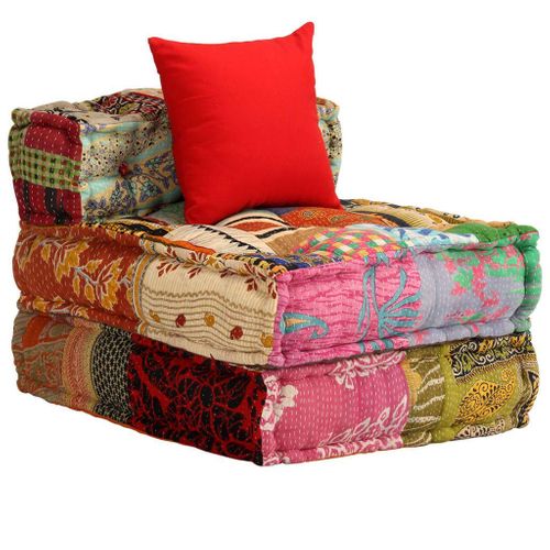 Patchworkowa sofa modułowa 3-osobowa VidaXL na Arena.pl