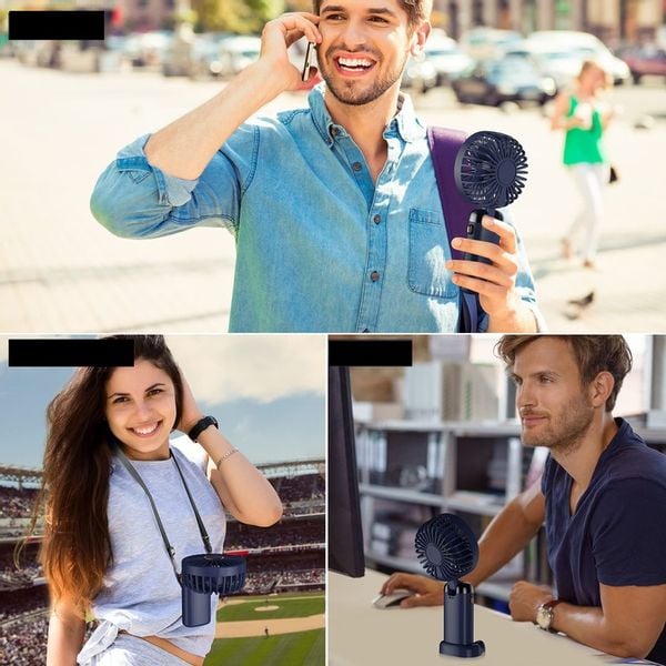 WENTYLATOR RĘCZNY PRZENOŚNY MINI WENTYLATOR Z AKUMULATOR 3000 MAH W PODRÓŻY zdjęcie 11