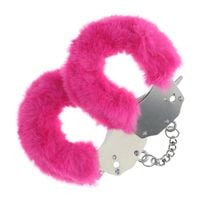 kajdanki heavy-duty fluffy handcuffs pink ouch!