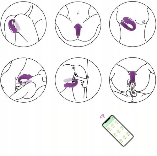 SSĄCY ŁECHTACZKĘ MASAŻER, WIBRATOR DLA PAR, Z APLIKACJĄ na Arena.pl