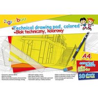 blok techniczny a4/10k kolorowy 150g gimboo a'6