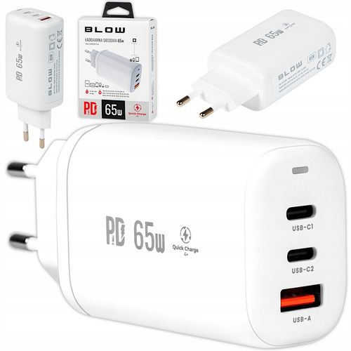 ŁADOWARKA SIECIOWA USB 2xUSB-C 65W SZYBKA QC4+ PD na Arena.pl