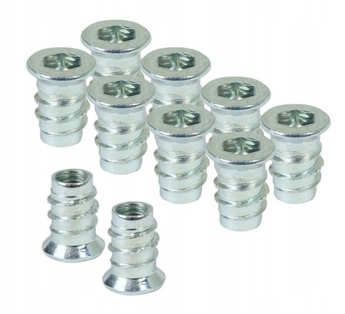 100x Mufa M6x 15 dwugwintowa wkręcana z kołnierzem wpustka wkręt do na Arena.pl