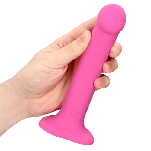 Non-Phallic Vibrating Dildo - Medium - Powerful Pink na Arena.pl