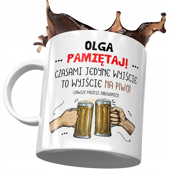 Kubek Dla Olgi Dziewczyny Koleżanki Żony Prezent Z Nadrukiem Ze Zdjęciem zdjęcie 1