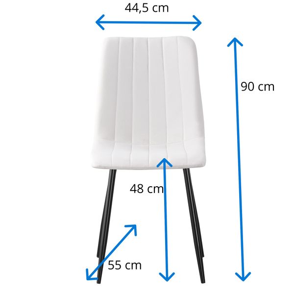 IRIS KRZESŁO TAPICEROWANE ECRU WELUR zdjęcie 13