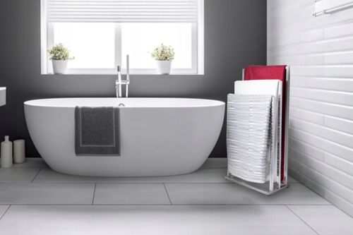 Stojak wieszak łazienkowy na ręczniki chrom stojący 3 ramienny YOKA na Arena.pl