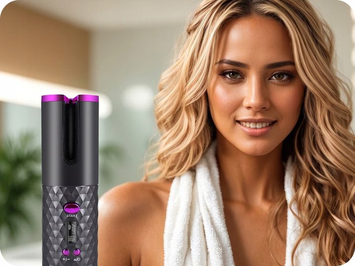 LOKÓWKA AUTOMATYCZNA LCD TIMER OBROTOWA FALOWNICA LOKÓWKA DO WŁOSÓW zdjęcie 5