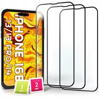 3-PAK Szkło Hartowane do Apple iPhone 13 / 13 Pro / 14 / 16e (na ekran, 5D)
