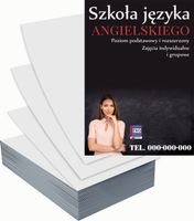 Ulotki A6 reklamowe firmowe 5000szt projekt w cenie SZKOŁA JĘZYKOWA