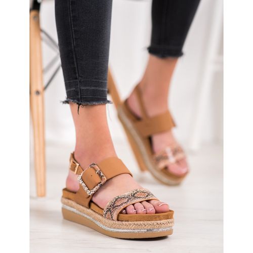 Sandały Na Platformie Snake Print r.38 na Arena.pl