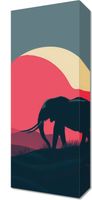 Obraz 20x50cm Słoń przy Czerwieni