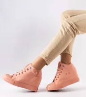 Różowe trampki na koturnie BIG STAR LL274036 41