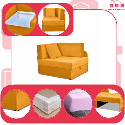 Narożnik dziecięcy Denis rozkładany pojemnik łóżko dla dzieci materac kubuś na Arena.pl