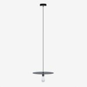 Okrągła lampa wisząca z czarnego metalu Potiron Paris