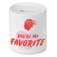 Skarbonka Prezent Walentynki You Are Favorite Z Nadrukiem Ze Zdjęciem