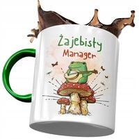 Kubek Zielony Managera Żajebisty Manager Prezent Z Nadrukiem Ze Zdjęciem
