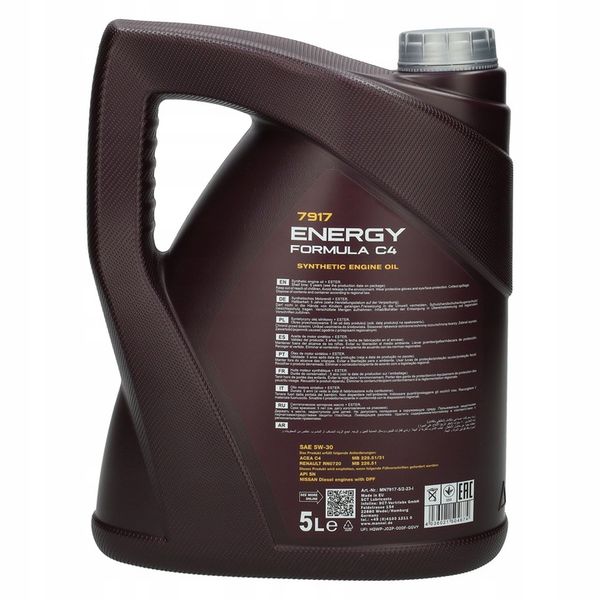 Olej Silnikowy Mannol Energy Formula C4 5w30 5L zdjęcie 3