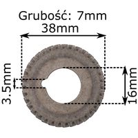 Koło zębate zębatka do wiertarki 38x16x7mm 35 zębów