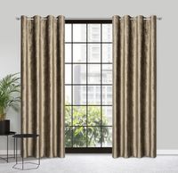 Zasłona gotowa na przelotkach MARSALA 140x250 Eurofirany brązowo/szampańska