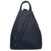 VERA PELLE plecak damski skórzany elegancki trójkątny V509 granatowy