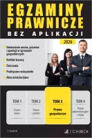 Egzaminy Prawnicze bez aplikacji 2026. Tom 3. Prawo gospodarcze
