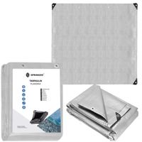 Plandeka 4x4m 210g/m2 gruba płachta ochronna szara