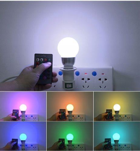 ŻARÓWKA DIODOWA LED RGB 7W/E27 16 KOLORÓW + PILOT na Arena.pl
