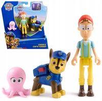 PAW Patrol, Chase & Captain Turbot Figure Pack with Baby Octopus Toy