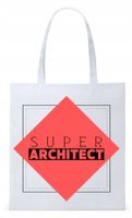 Dla Architekta Na Prezent Torba Eco Biała Shopper Z Nadrukiem Ze Zdjęciem