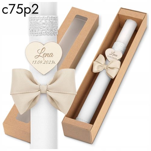 Świeca Komunijna + pudełko - Świeca do Komunii - Imienna Świeca na na Arena.pl