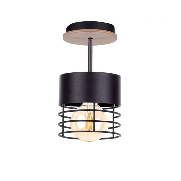 Lampa sufitowa 1xE27 CASA BLACK WOOD zdjęcie 1