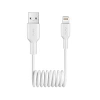 kabel przewód spiralny usb-a - iphone lightning 12w 1m - biały