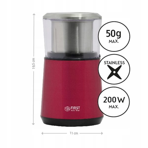 Młynek i rozdrabniacz do KAWY, PRZYPRAW, ZIÓŁ 50g First Austria zdjęcie 4