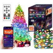 LAMPKI CHOINKOWE SMART LED 20M WIFI RGB PILOT MULTICOLOR