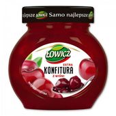 ŁOWICZ KONFITURA WIŚNIOWA 240G W SŁOIKU