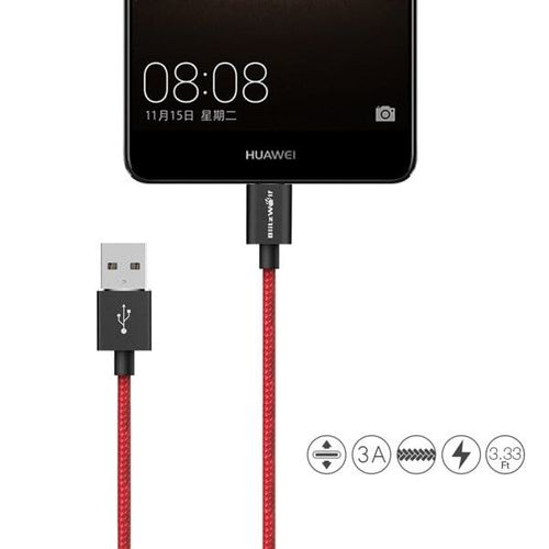 Kabel USB typu C BlitzWolf BW-TC1 1m czerwony na Arena.pl
