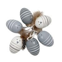 JAJKA WIELKANOCNE ZAWIESZKI PISANKI DUŻE JAJKA DEKORACJA ŚWIĄTECZNA 6 szt