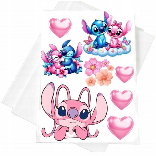 WYDRUK CUKROWY MASA CUKROWA LILO STICH I ANGEL DEKORACJA CUKROWA na Arena.pl