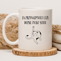 CHAMSKI KUBEK BEZ CENZURY | ŚMIESZNY PREZENT | DO PRACY BIURA DOMU | 330 ml