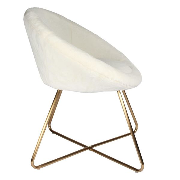 Fotel Karl Velvet Furry beżowy zdjęcie 5