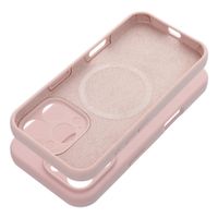 Futerał SILICONE 2mm do IPHONE 15 kompatybilny z MagSafe pudrowy róż