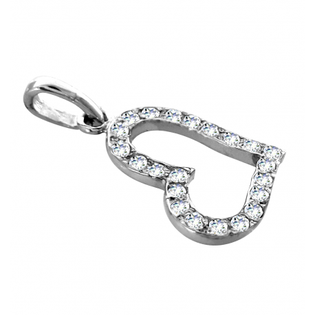 SREBRNY WISIOREK SERDUSZKO Z CYRKONIAMI SREBRO PRÓBY 925 na Arena.pl