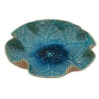 Miska Ceramiczna Ręcznie Robiona Turkusowa 29 cm Dekoracyjna Handmade