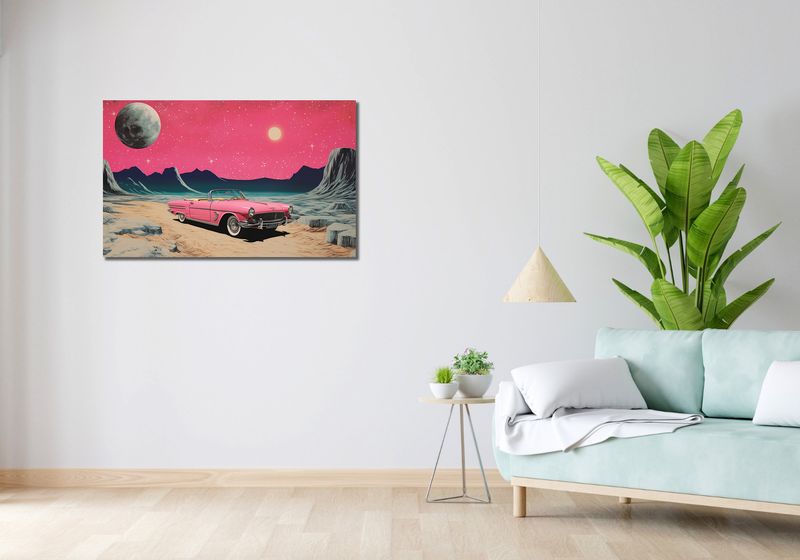 Obraz 100x60cm Kabriolet W Kosmosie zdjęcie 2