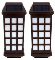 2x Lampka ścienna kinkiet solarny biały chłodny ogrodowy zewnętrzny