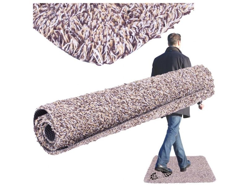 Wycieraczka mata do butów pod drzwi magic step mat magiczna 70x45 brązowy zdjęcie 1