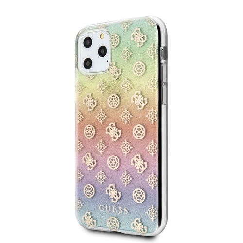 Guess 4G Peony Electroplated Pattern - Etui iPhone 11 Pro (tęczowy) na Arena.pl
